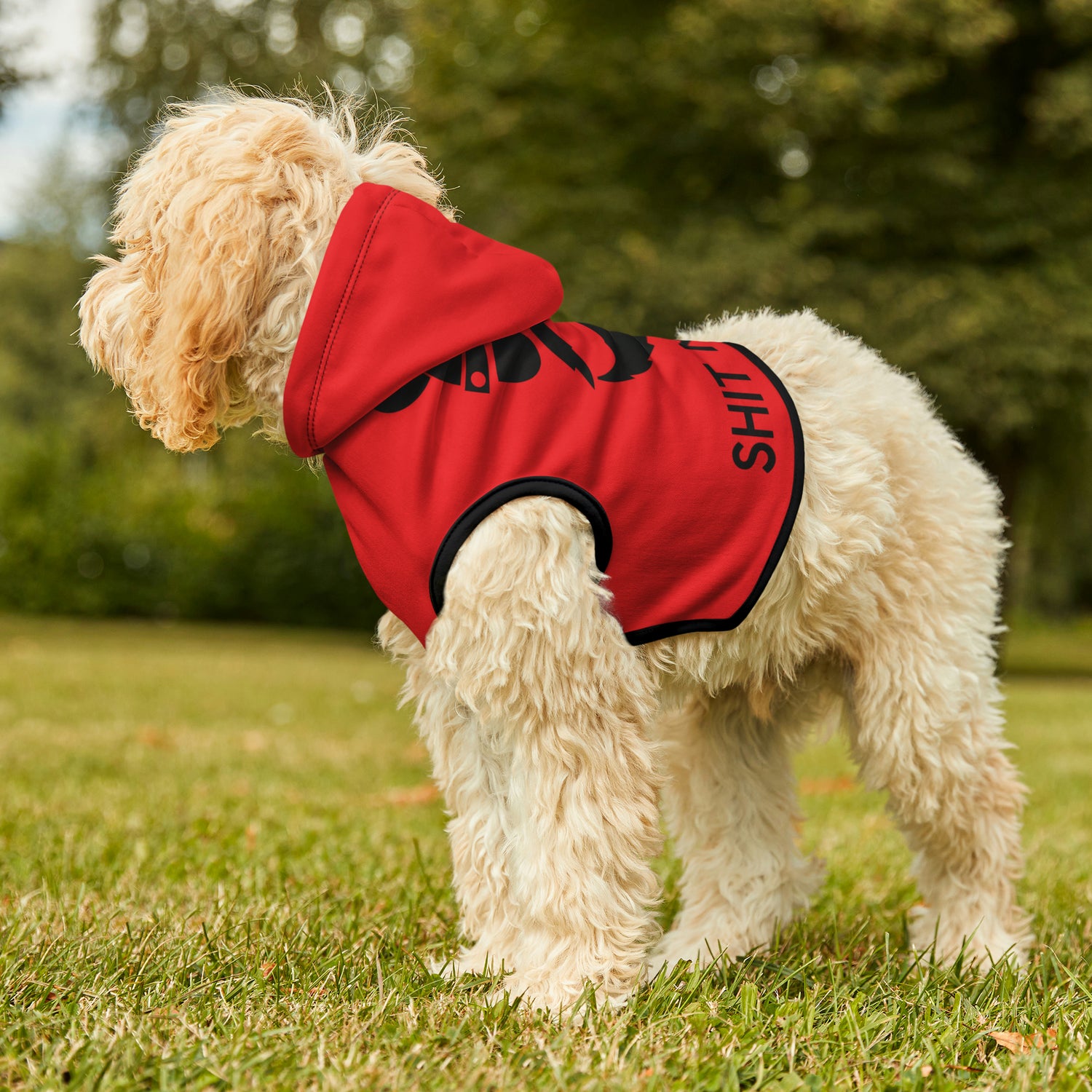 ZV Red Shit Ninja’s Dog Hoodie - THE ZEN VIKING