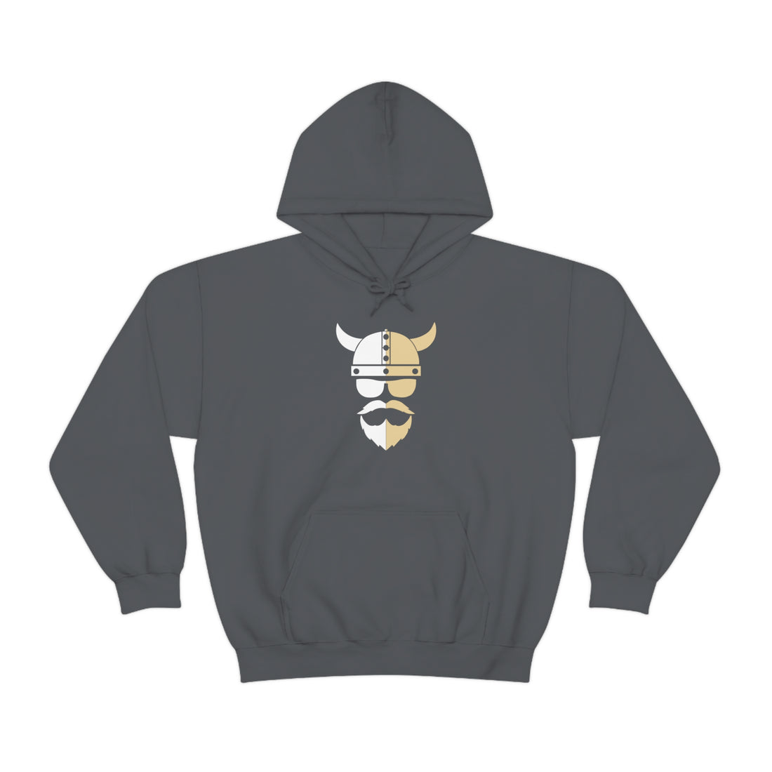 ZV White Half Heavy Blend™ Hooded Sweatshirt - THE ZEN VIKING