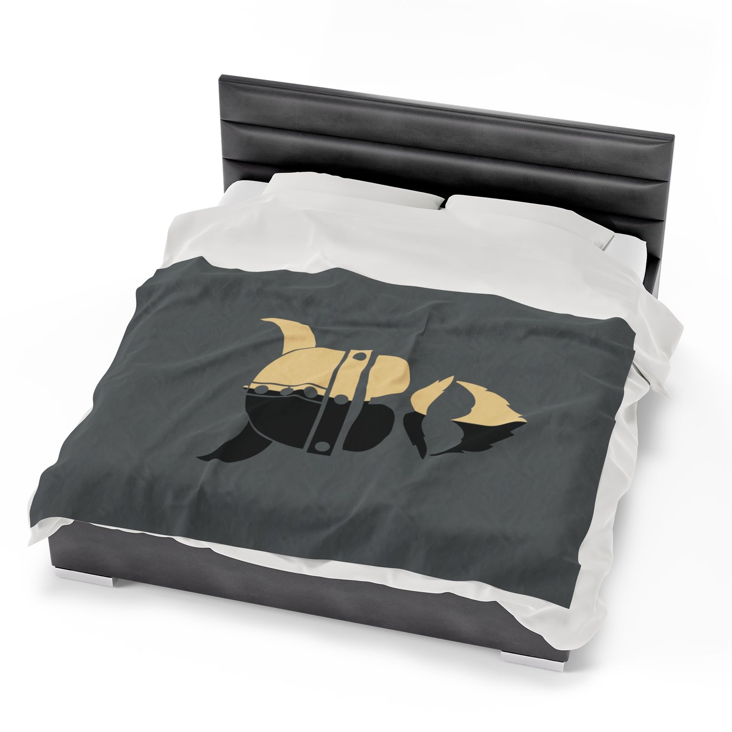 ZV BlkGold Extra Soft Velveteen Plush Blanket - THE ZEN VIKING