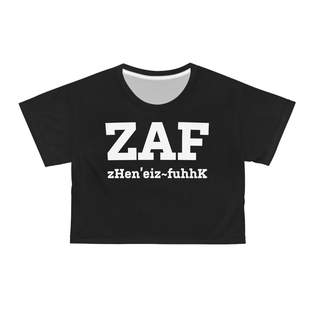 ZV ZAF White Label Crop Top - THE ZEN VIKING