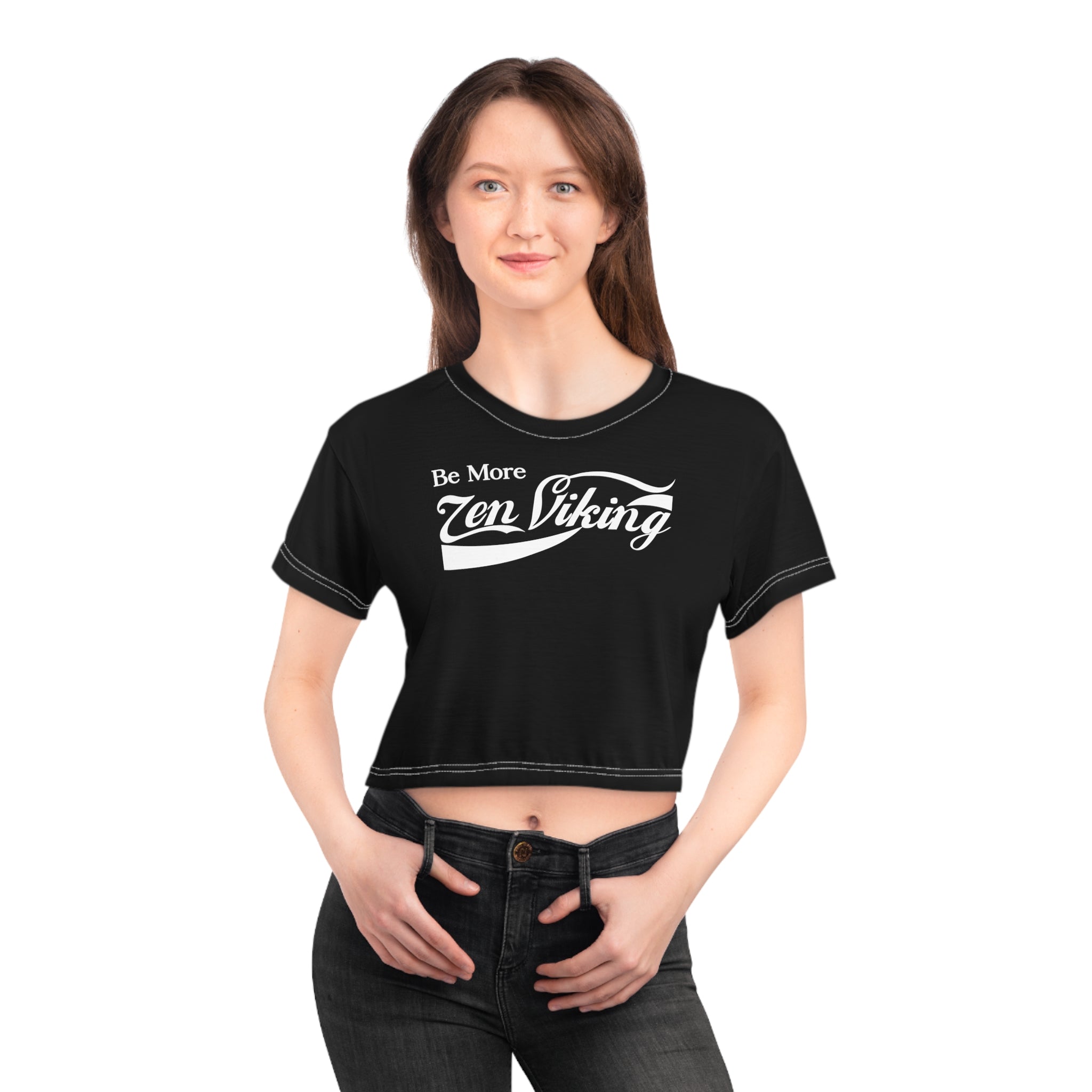 ZV Be Mo White Label Crop Top - THE ZEN VIKING