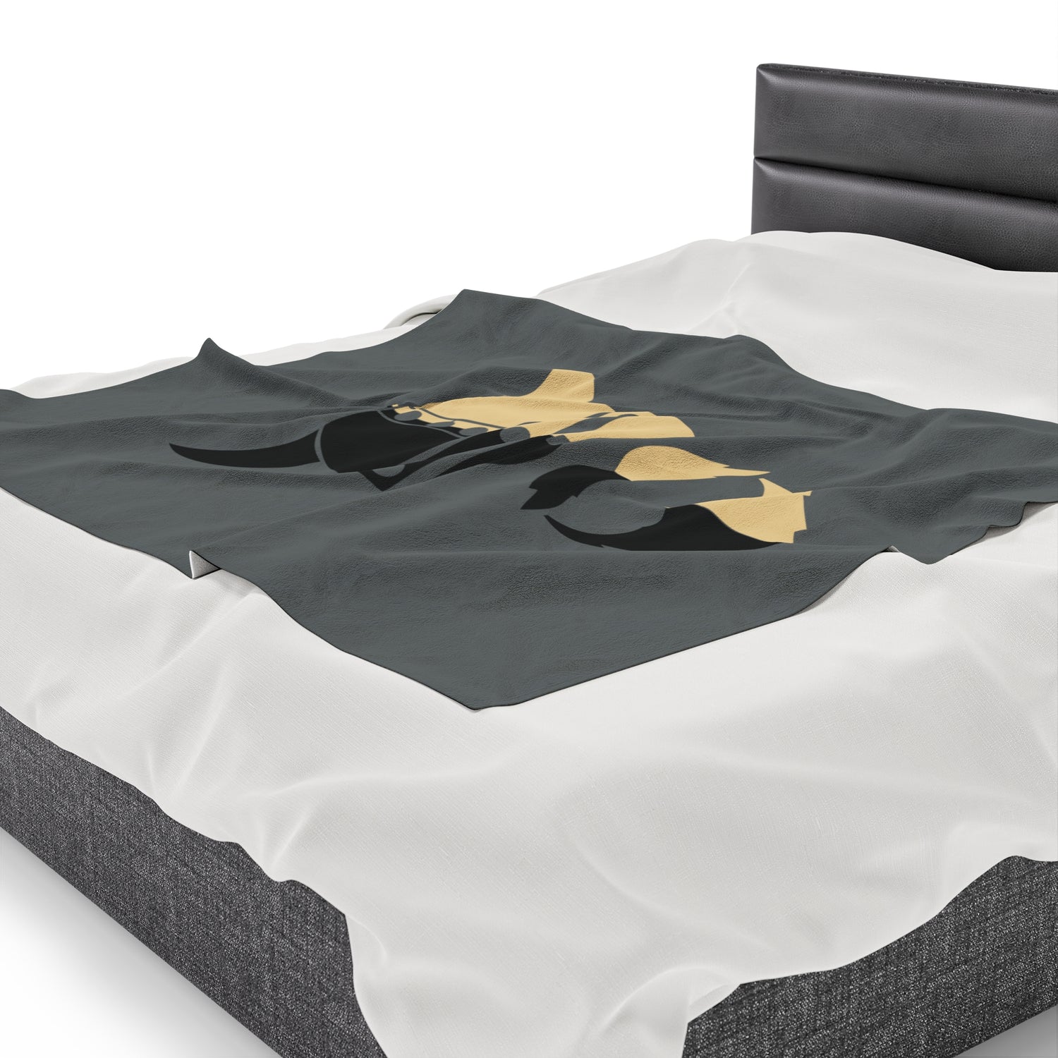 ZV BlkGold Extra Soft Velveteen Plush Blanket - THE ZEN VIKING