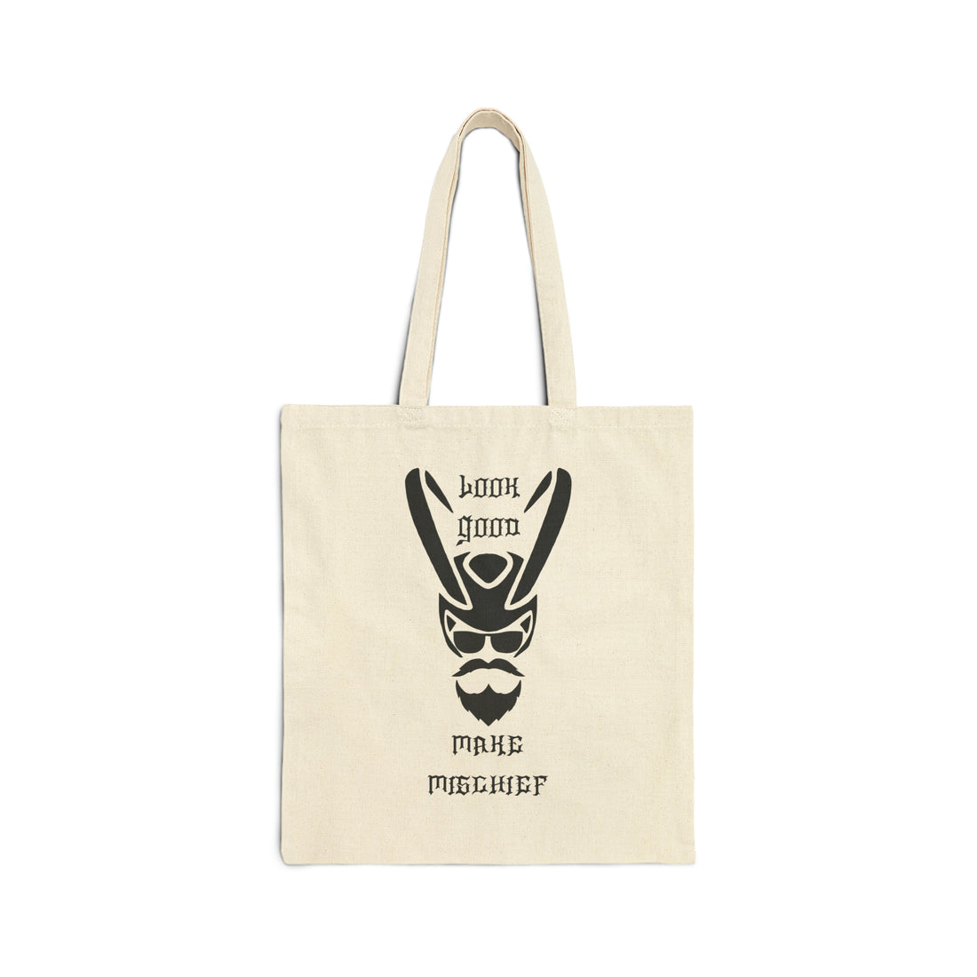 Look Good Make Mischief Cotton Canvas Tote Bag