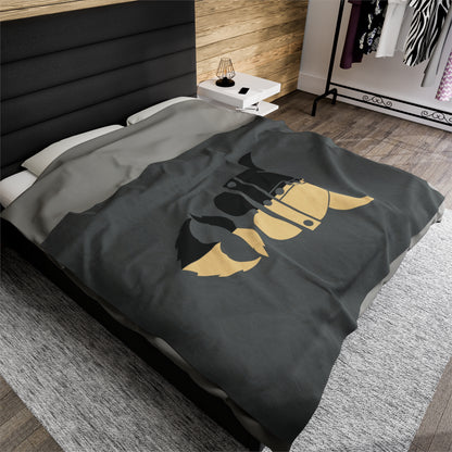 ZV BlkGold Extra Soft Velveteen Plush Blanket - THE ZEN VIKING