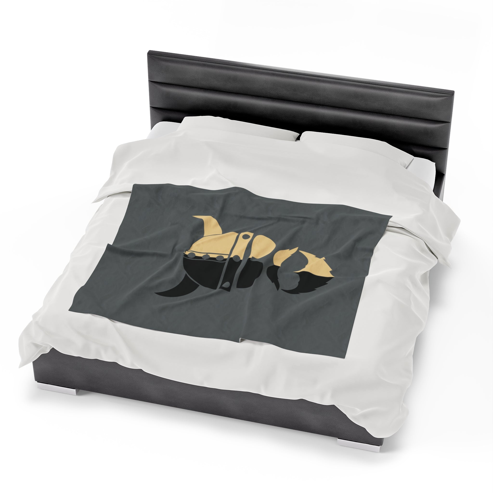 ZV BlkGold Extra Soft Velveteen Plush Blanket - THE ZEN VIKING