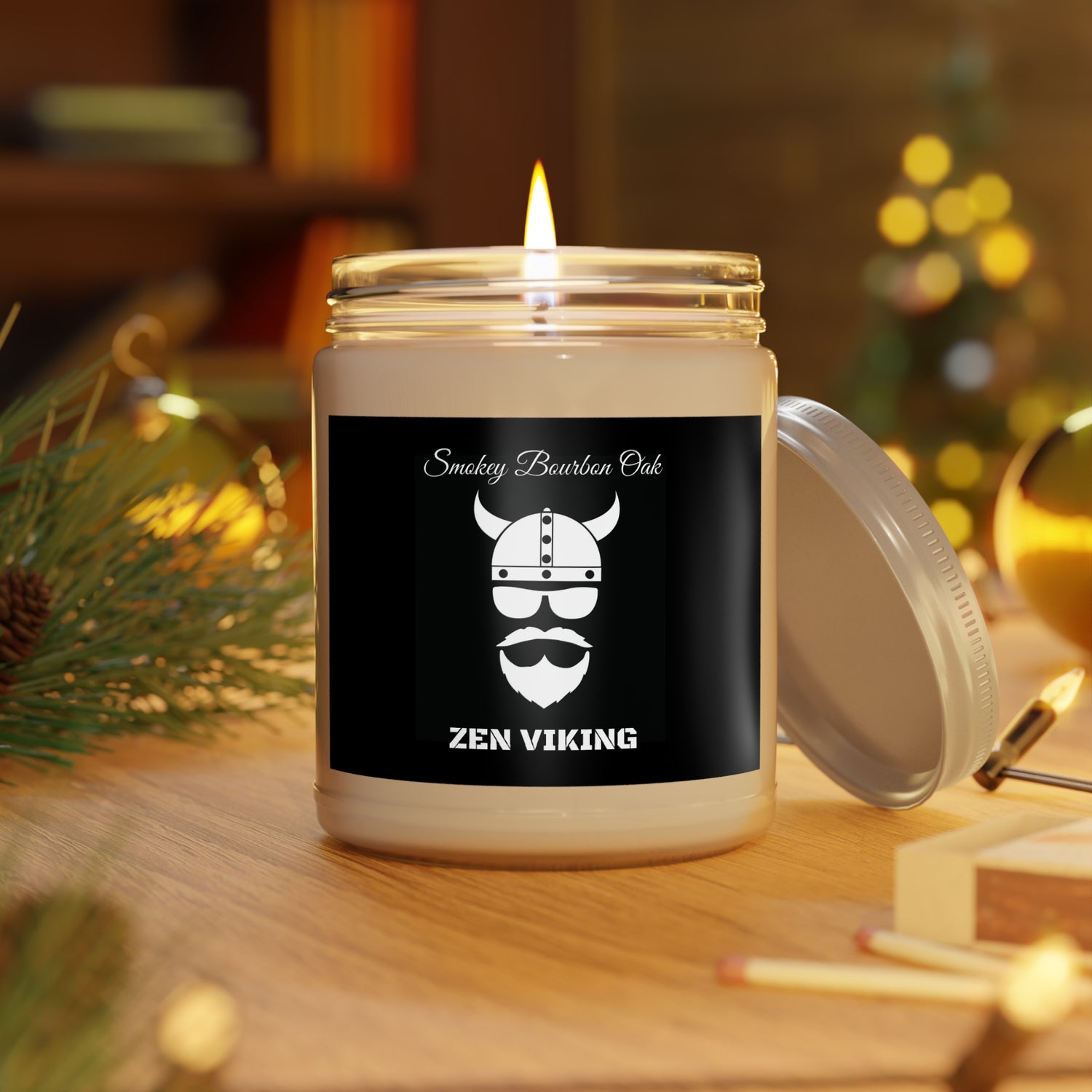 ZV Smoky Bourbon Oak Candle, 9oz - THE ZEN VIKING