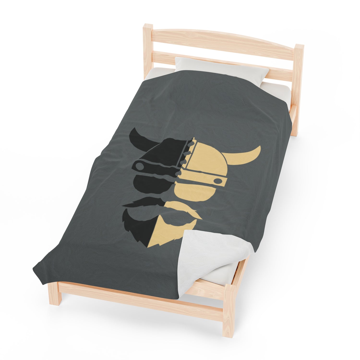 ZV BlkGold Extra Soft Velveteen Plush Blanket - THE ZEN VIKING