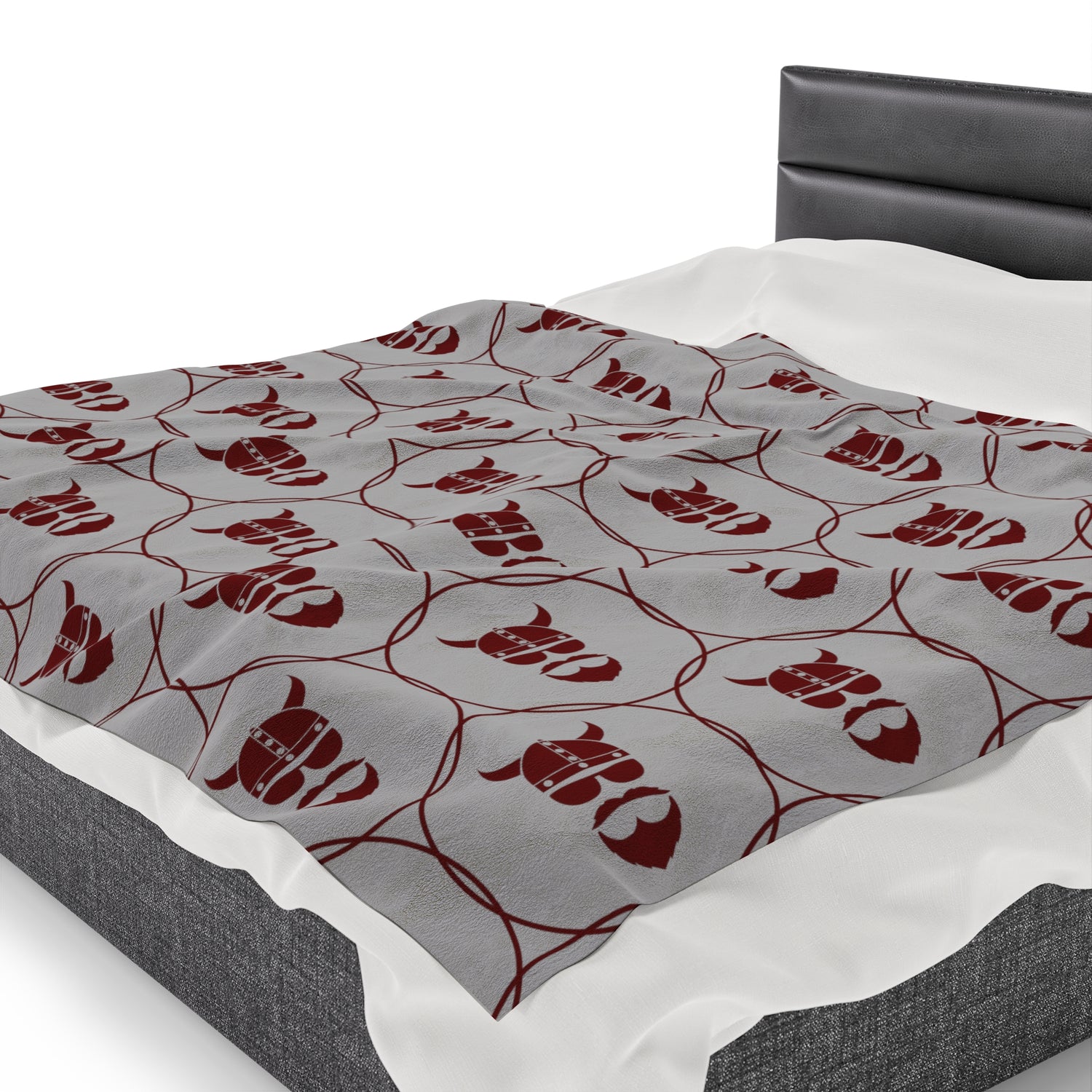 ZV Red Stamped Extra Soft Velveteen Plush Blanket - THE ZEN VIKING