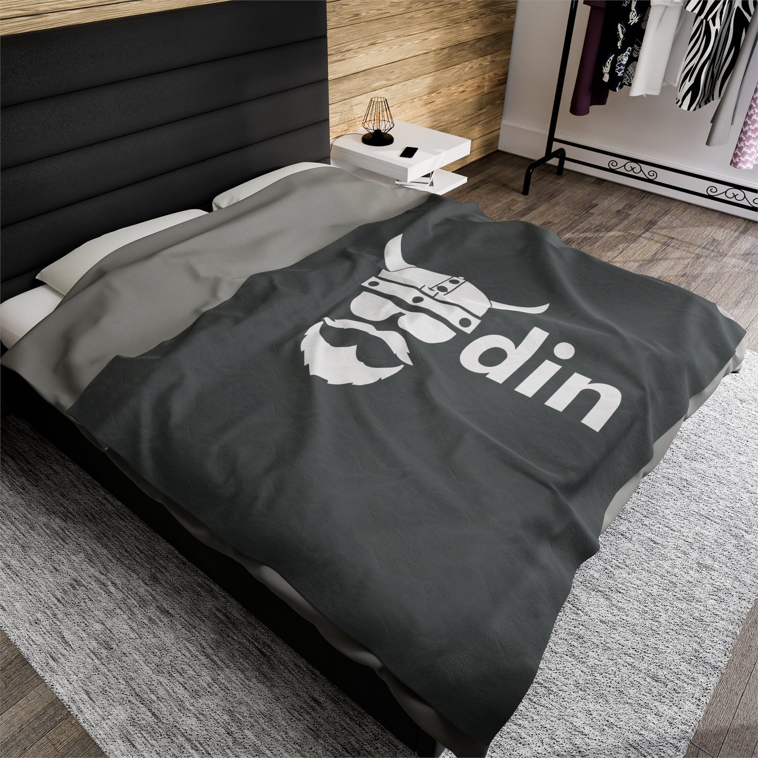 ZV Odin White Extra Soft Velveteen Plush Blanket - THE ZEN VIKING