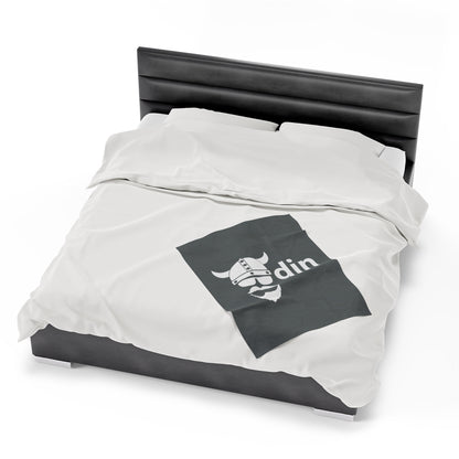 ZV Odin White Extra Soft Velveteen Plush Blanket - THE ZEN VIKING