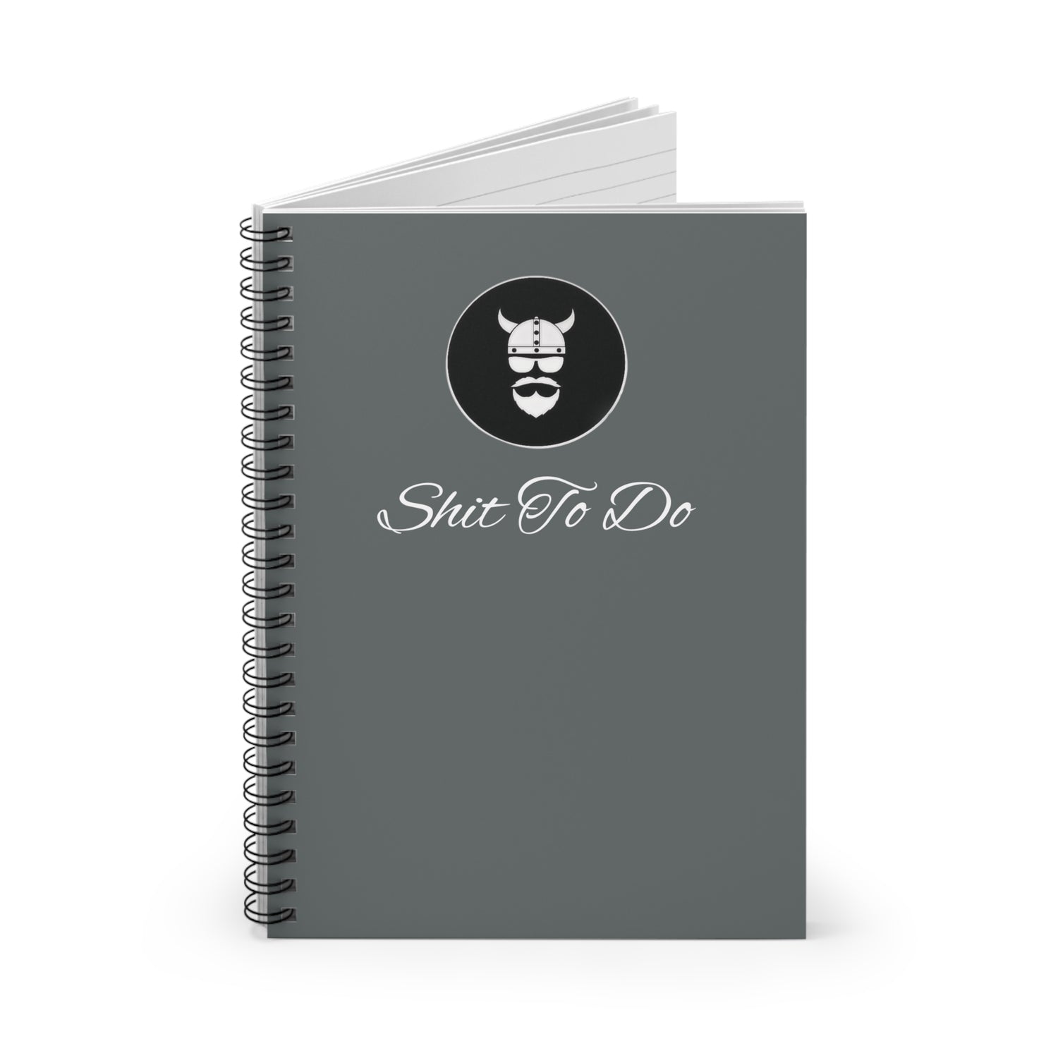 ZV Grey Spiral Notebook - Ruled Line - THE ZEN VIKING