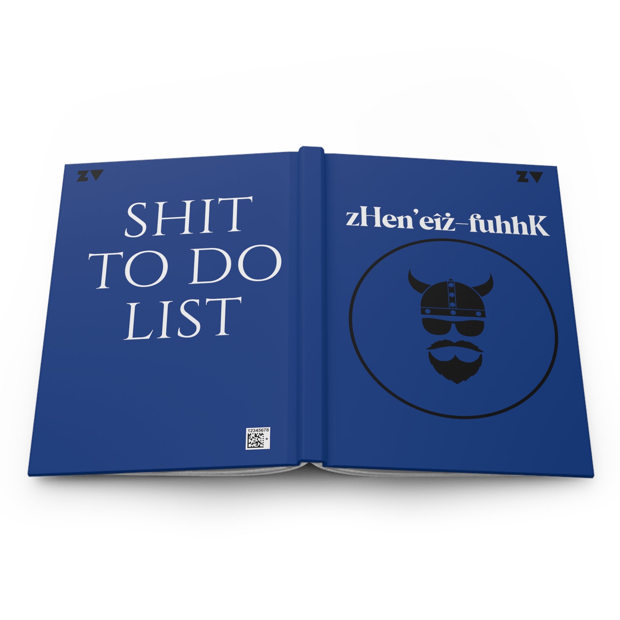 ZV Shit To Do List blue Hardcover Journal Matte - THE ZEN VIKING