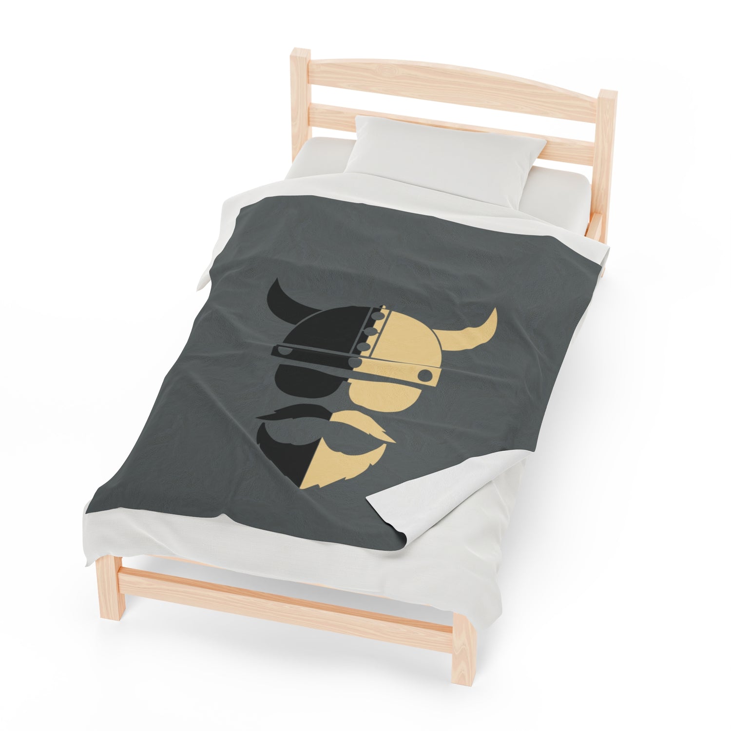 ZV BlkGold Extra Soft Velveteen Plush Blanket - THE ZEN VIKING