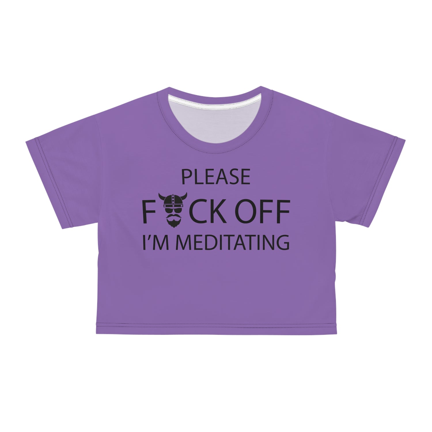 ZV meditation Yoga Purple Crop Top - THE ZEN VIKING