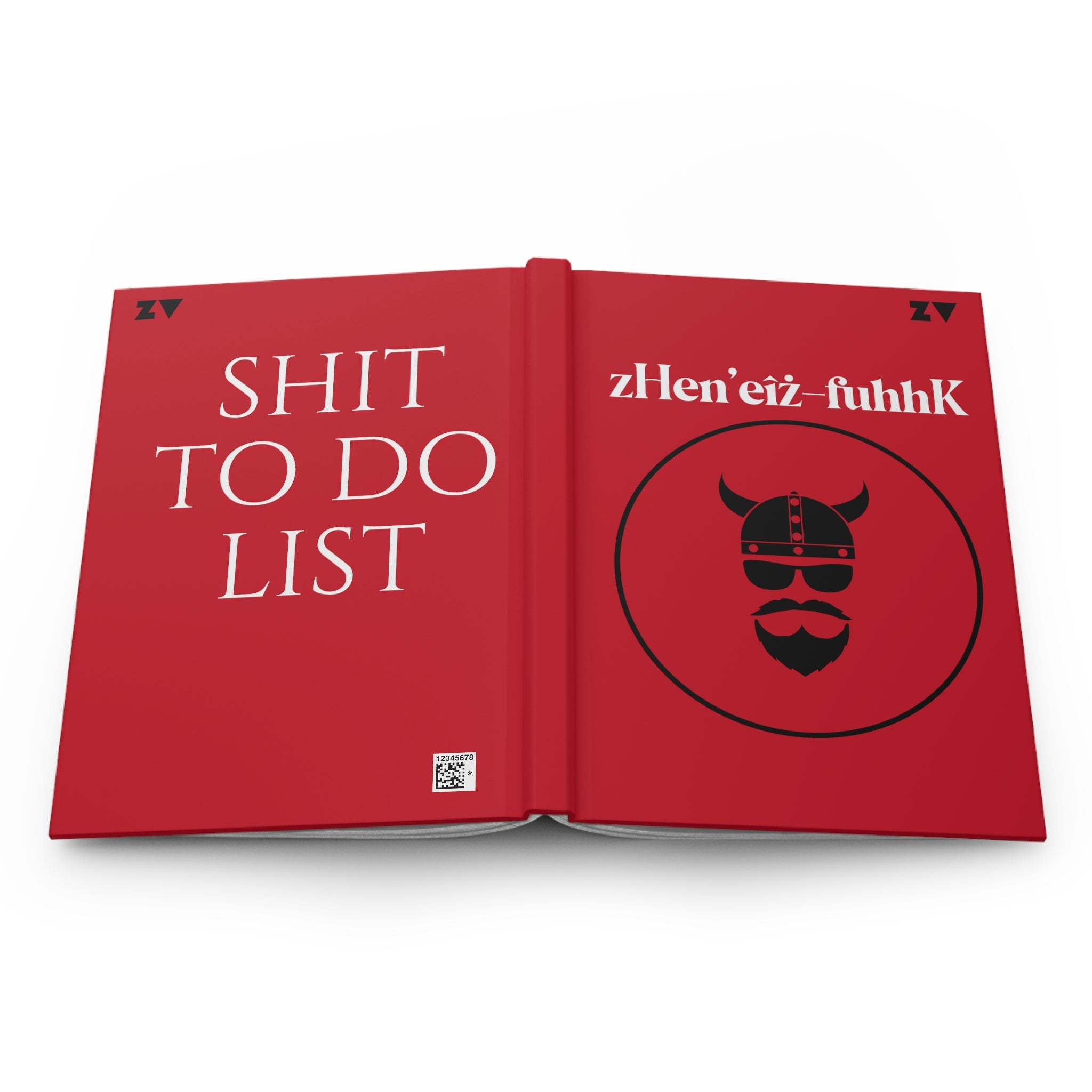 ZV Shit To Do List dark red Hardcover Journal Matte - THE ZEN VIKING