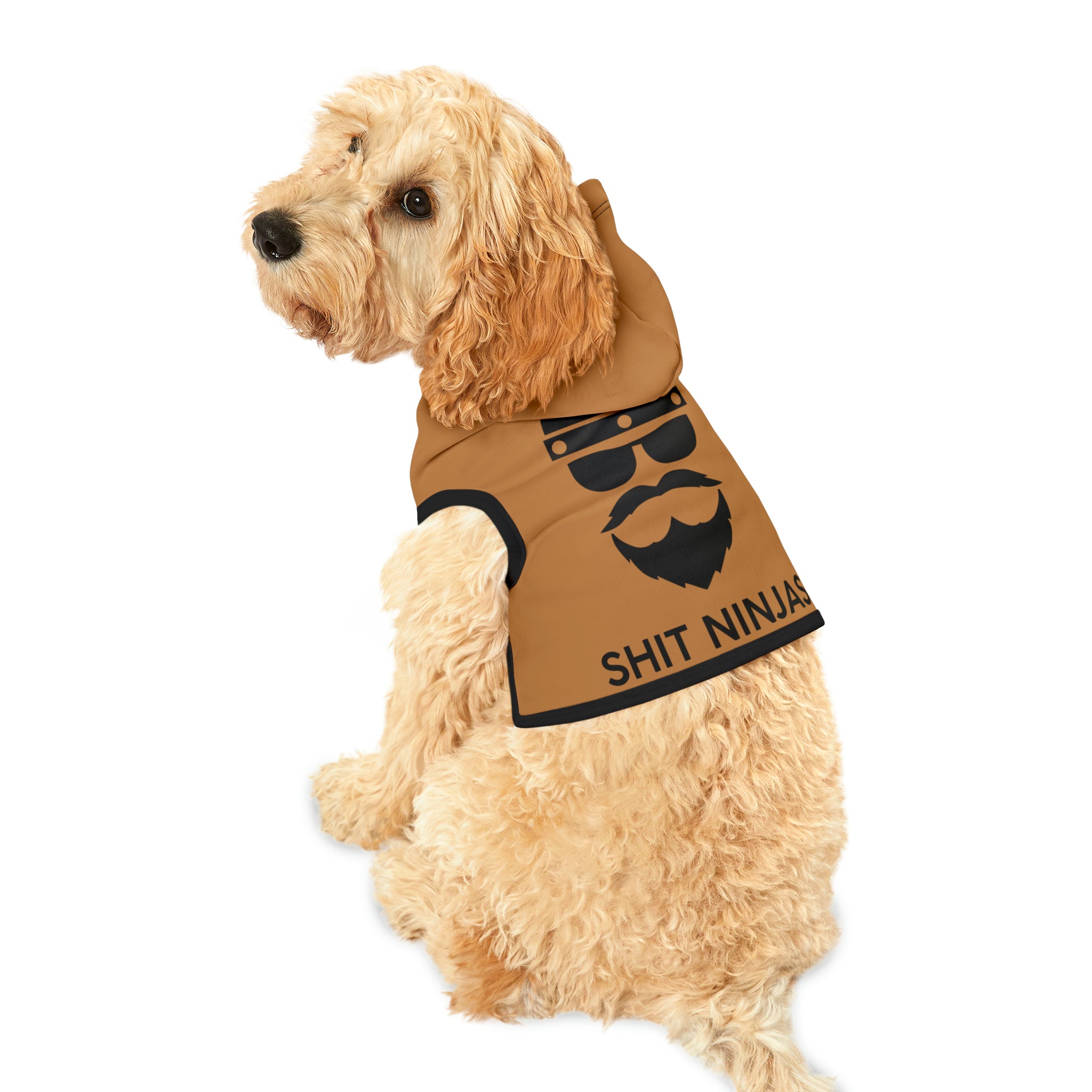 Light Brown ZV Red Shit Ninja’s Dog Hoodie - THE ZEN VIKING