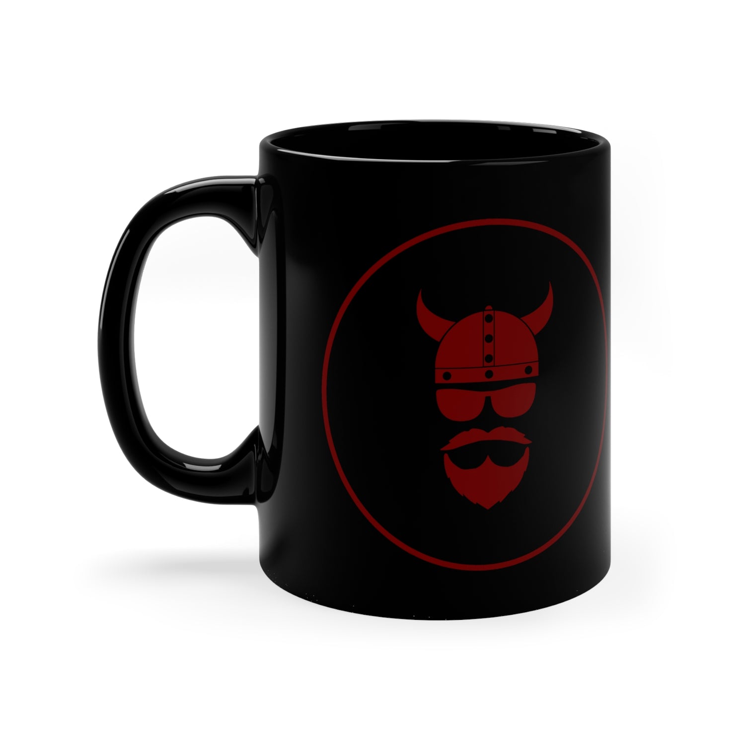 Red ZV 11oz Black Mug blk - THE ZEN VIKING