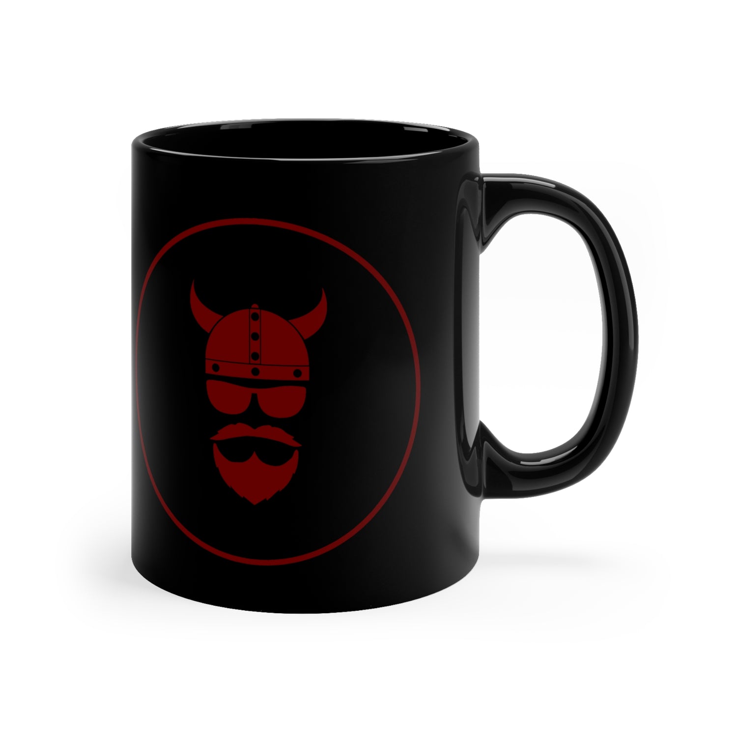 Red ZV 11oz Black Mug blk - THE ZEN VIKING