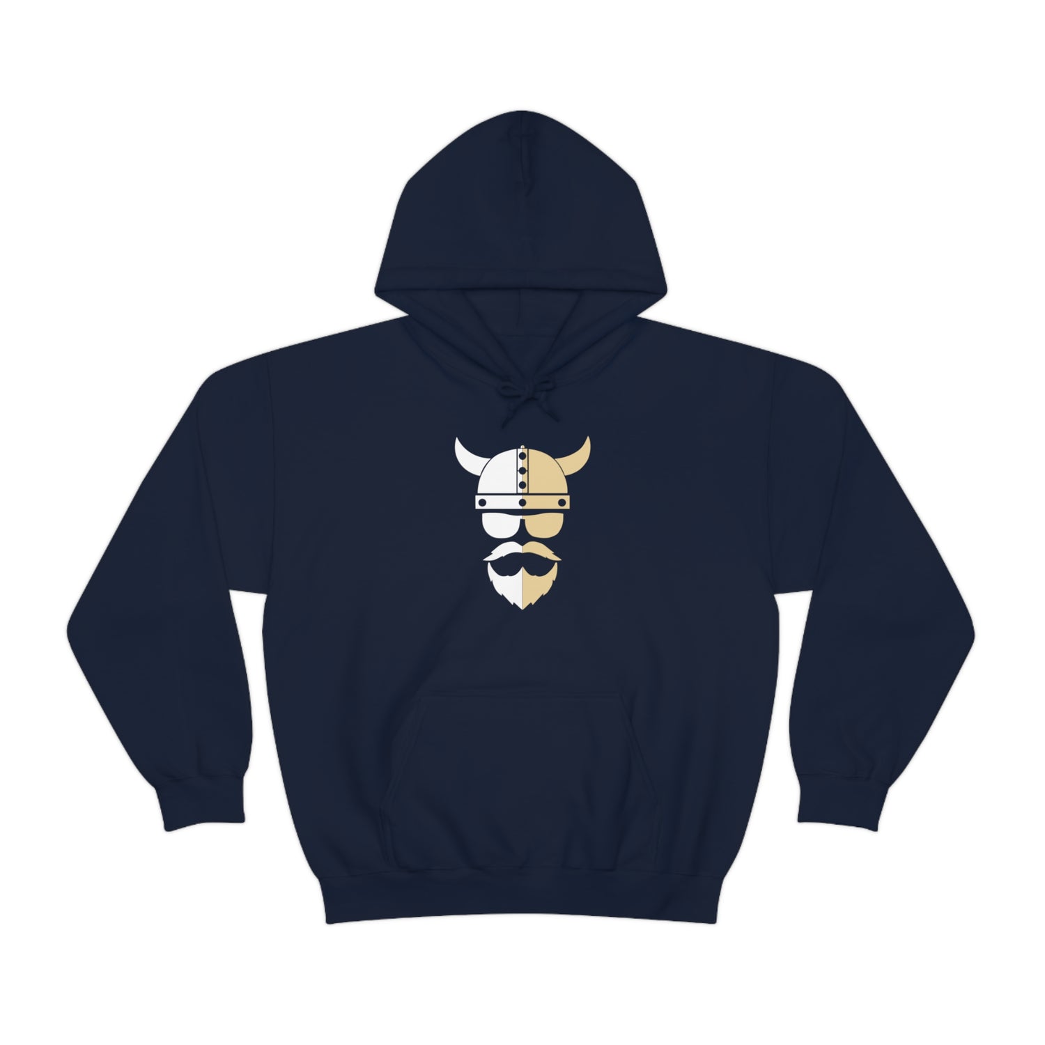 ZV White Half Heavy Blend™ Hooded Sweatshirt - THE ZEN VIKING