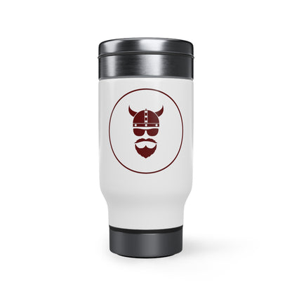 ZV Red Label Stainless Steel Travel Mug with Handle, 14oz - THE ZEN VIKING