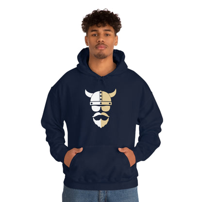 ZV White Half Heavy Blend™ Hooded Sweatshirt - THE ZEN VIKING