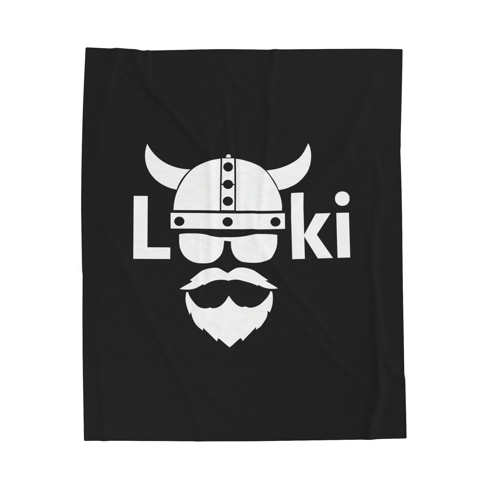 ZV Loki White Extra Soft Velveteen Plush Blanket - THE ZEN VIKING