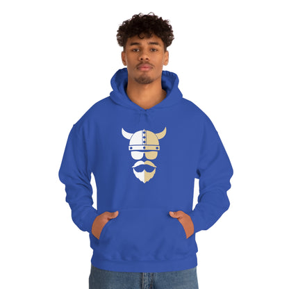 ZV White Half Heavy Blend™ Hooded Sweatshirt - THE ZEN VIKING