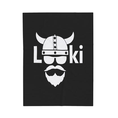 ZV Loki White Extra Soft Velveteen Plush Blanket - THE ZEN VIKING