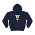 ZV White Half Heavy Blend™ Hooded Sweatshirt - THE ZEN VIKING