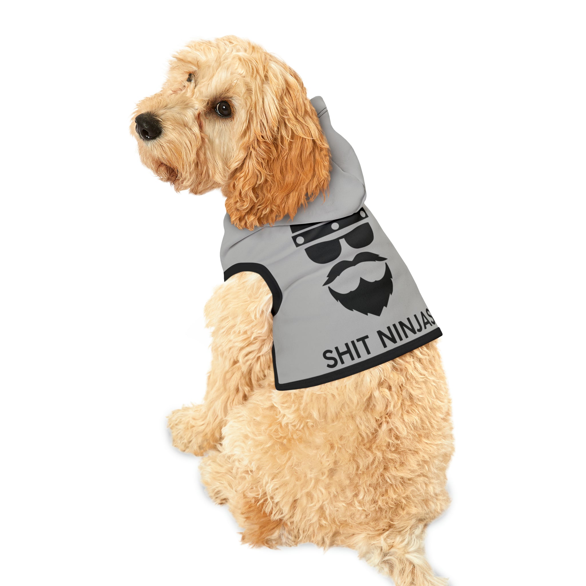 ZV Light Grey Shit Ninja’s Dog Hoodie - THE ZEN VIKING