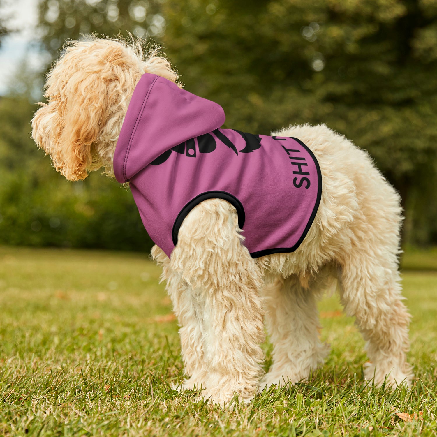 ZV pink Shit Ninja’s Dog Hoodie - THE ZEN VIKING