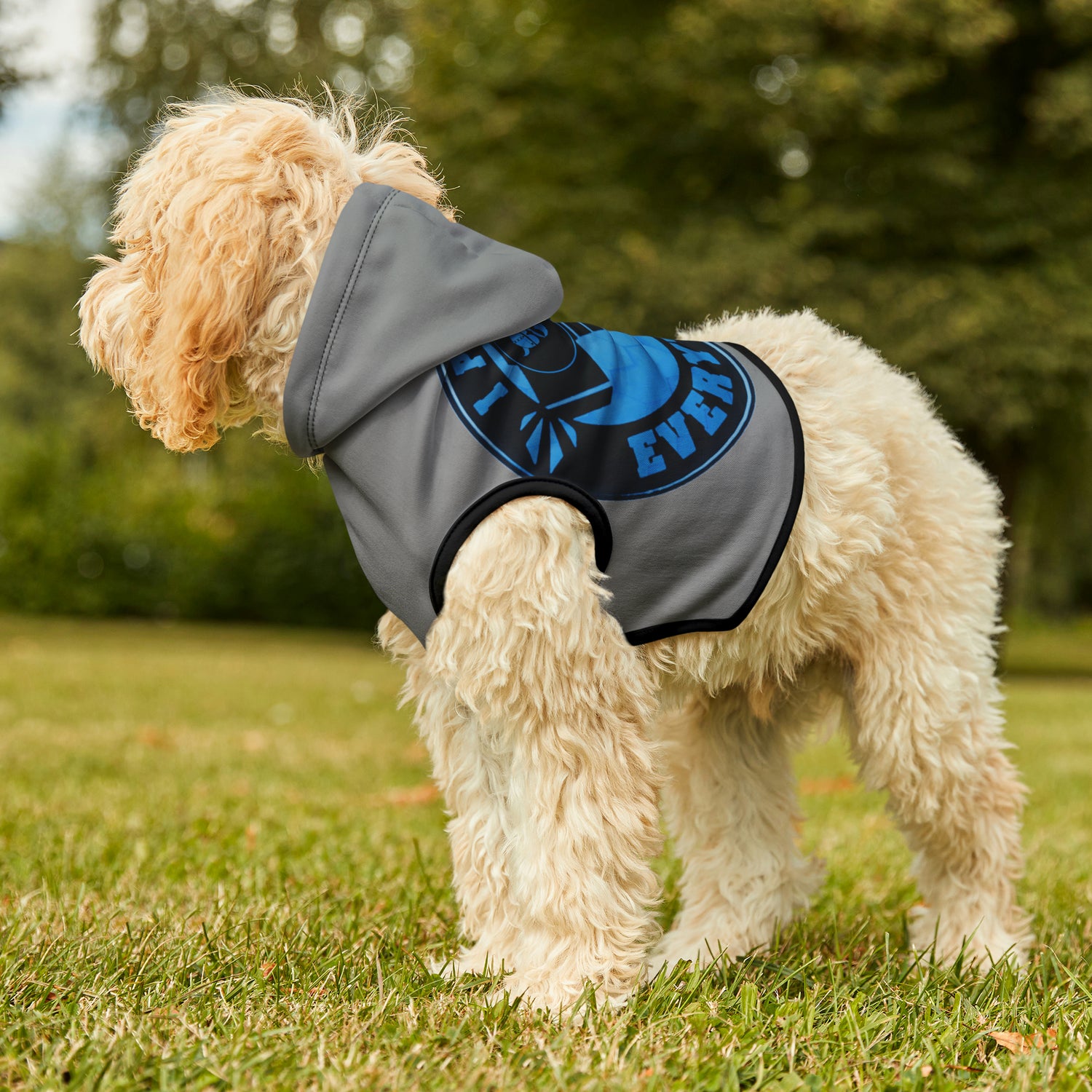 ZV Blue Grey Dog Hoodie - THE ZEN VIKING