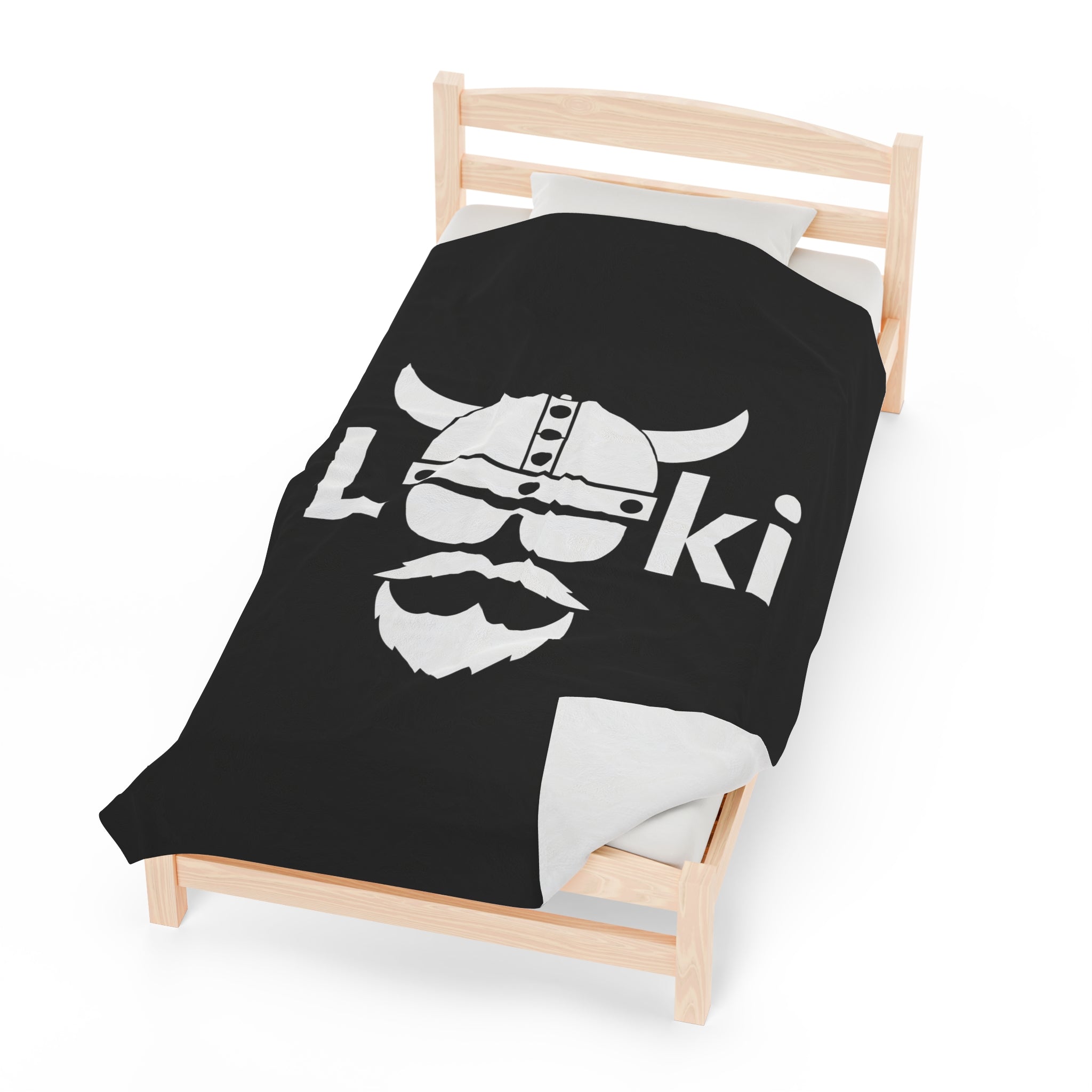 ZV Loki White Extra Soft Velveteen Plush Blanket - THE ZEN VIKING