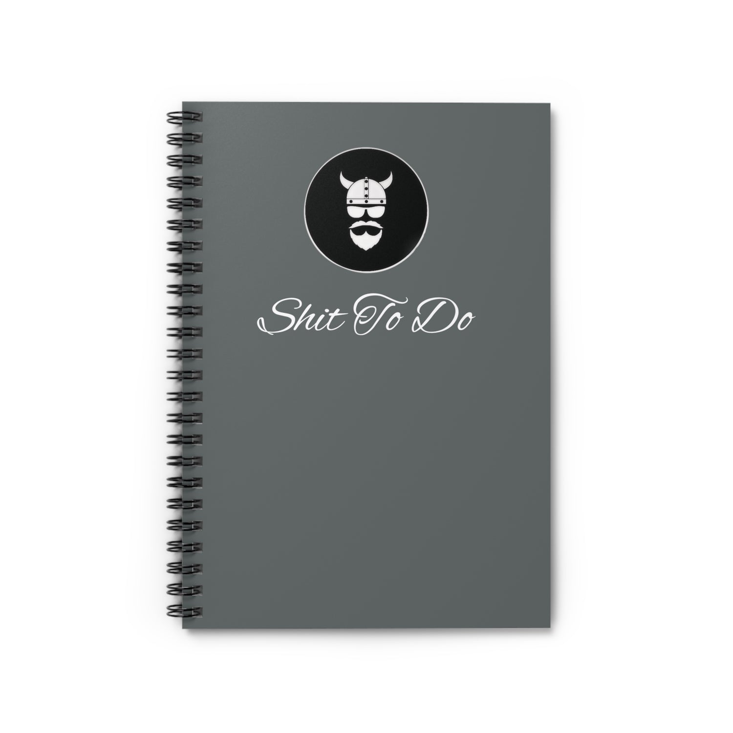 ZV Grey Spiral Notebook - Ruled Line - THE ZEN VIKING