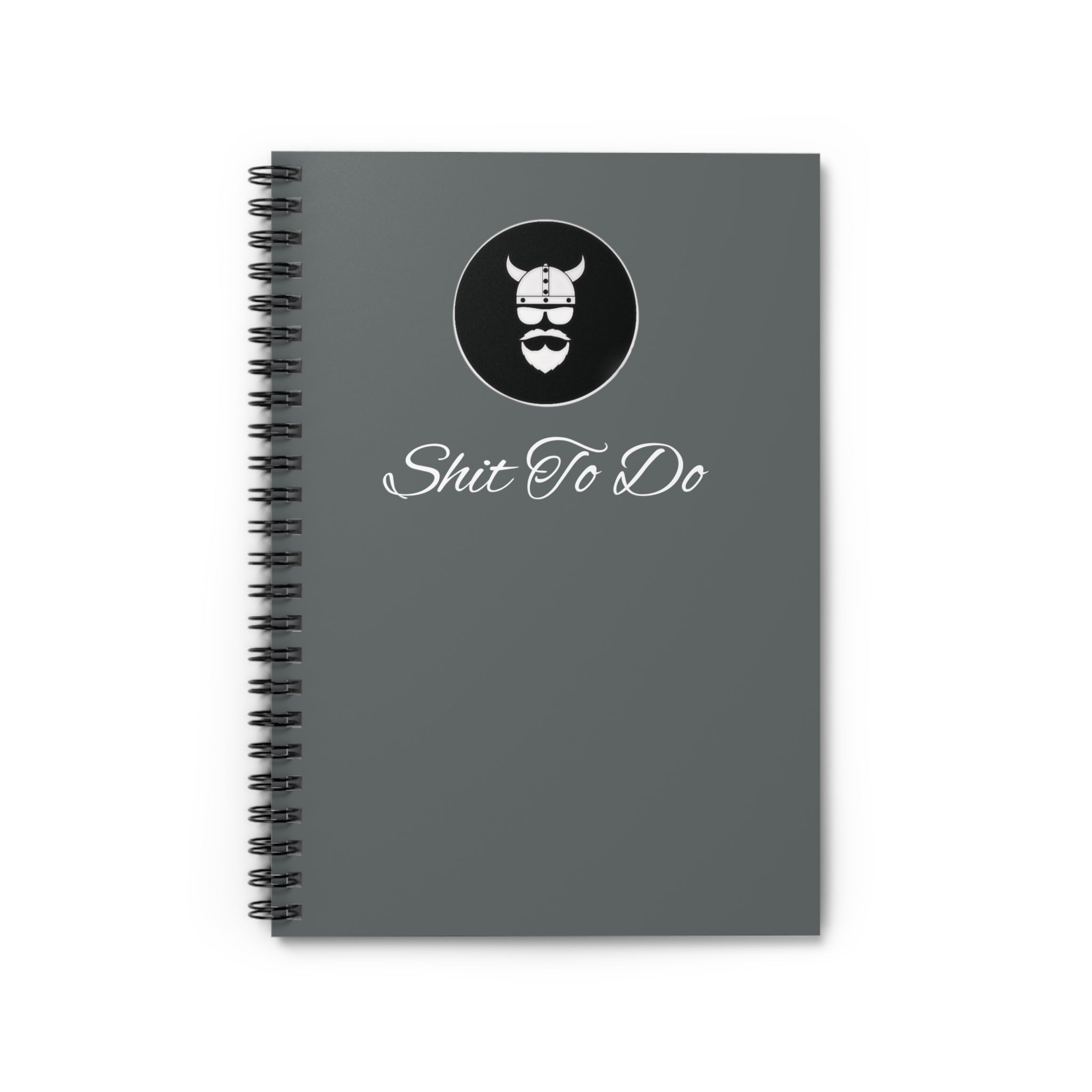 ZV Grey Spiral Notebook - Ruled Line - THE ZEN VIKING