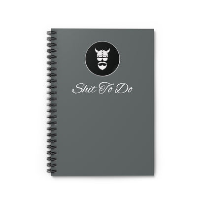 ZV Grey Spiral Notebook - Ruled Line - THE ZEN VIKING