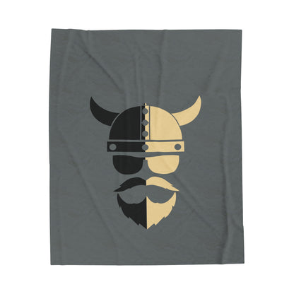 ZV BlkGold Extra Soft Velveteen Plush Blanket - THE ZEN VIKING