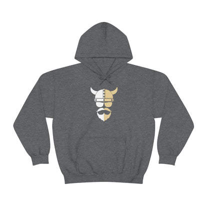 ZV White Half Heavy Blend™ Hooded Sweatshirt - THE ZEN VIKING