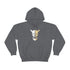 ZV White Half Heavy Blend™ Hooded Sweatshirt - THE ZEN VIKING