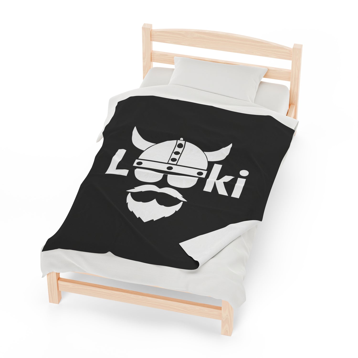 ZV Loki White Extra Soft Velveteen Plush Blanket - THE ZEN VIKING