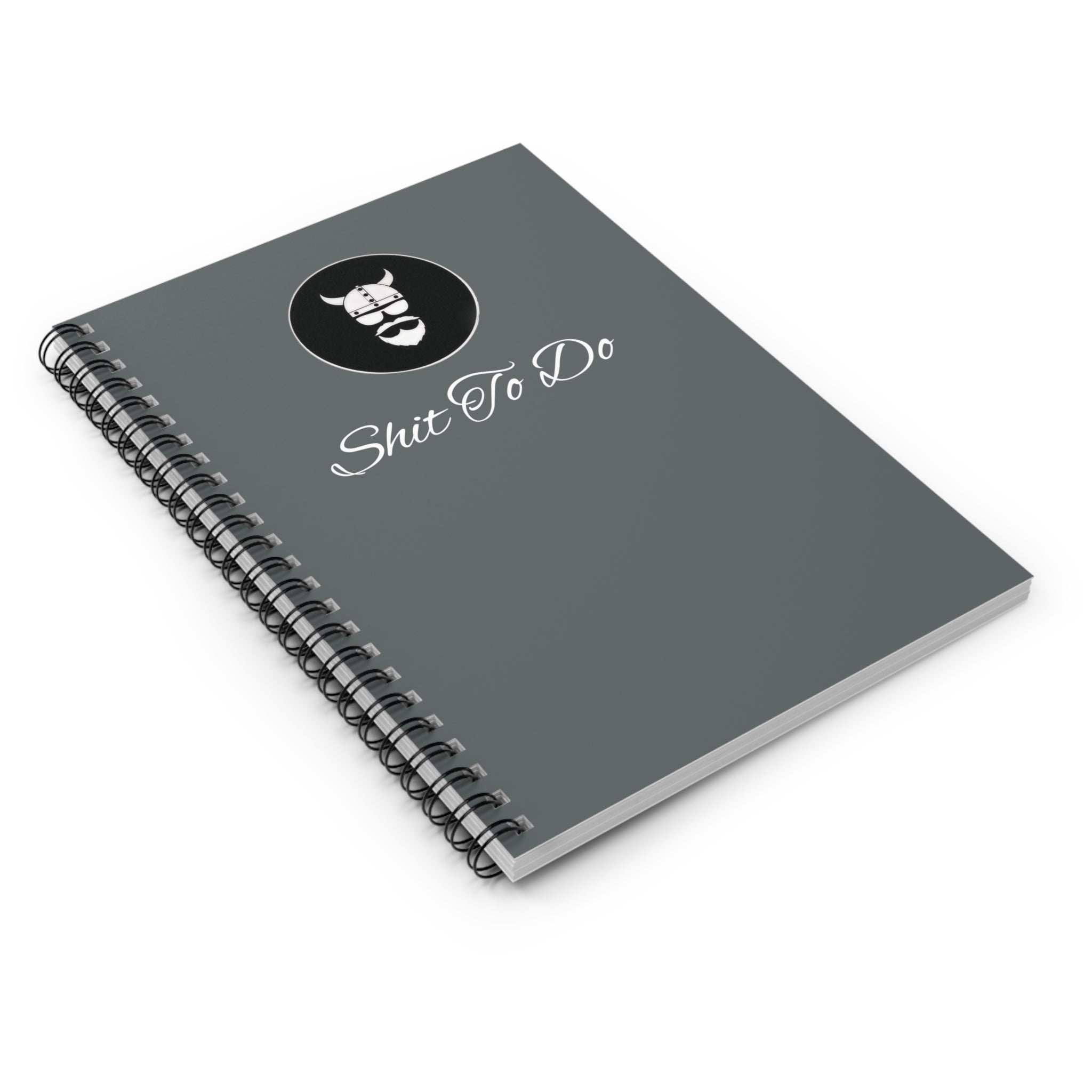 ZV Grey Spiral Notebook - Ruled Line - THE ZEN VIKING