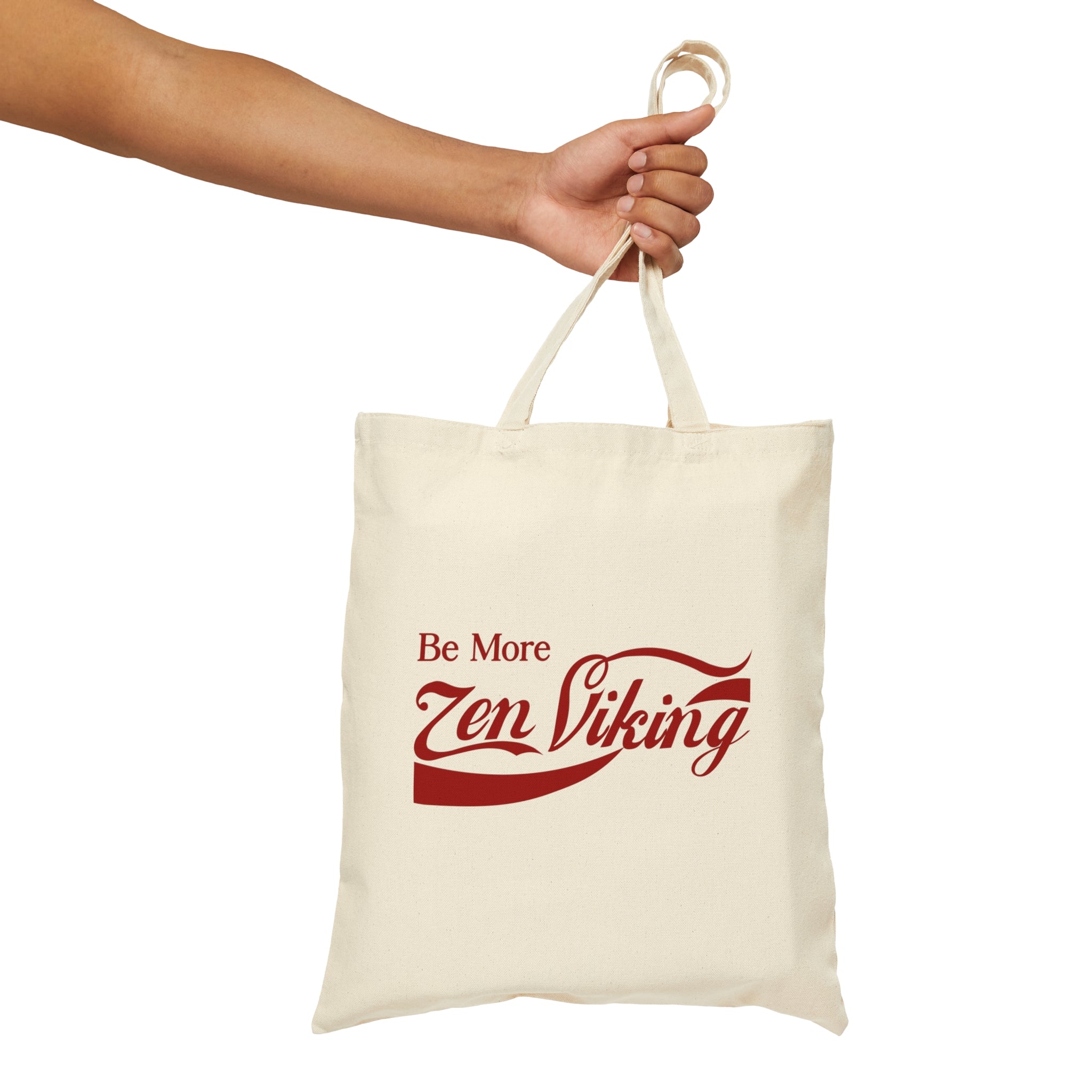 ZV Red Be More Cotton Canvas Tote Bag - THE ZEN VIKING