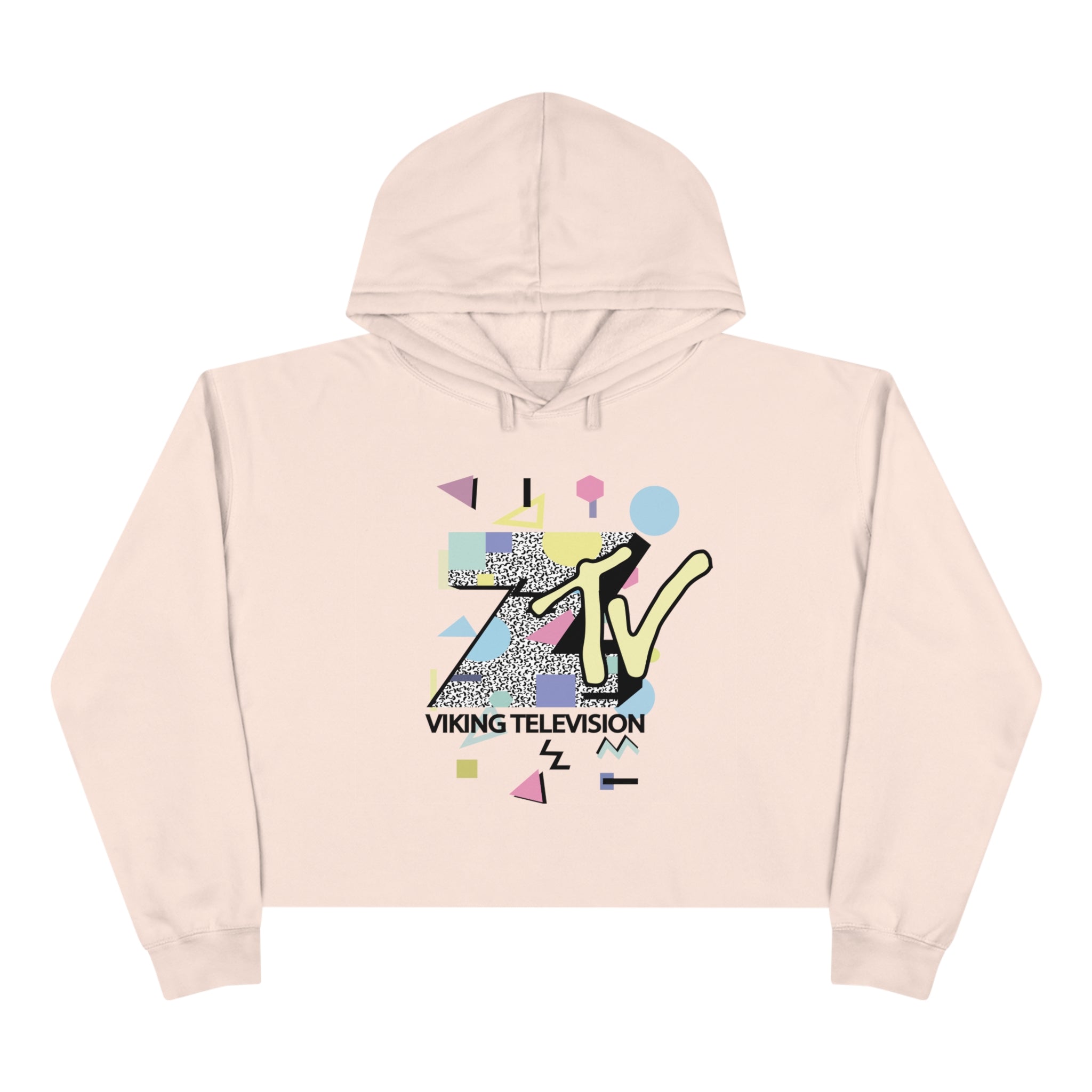 ZV I Love Viking TV Crop Hoodie - THE ZEN VIKING