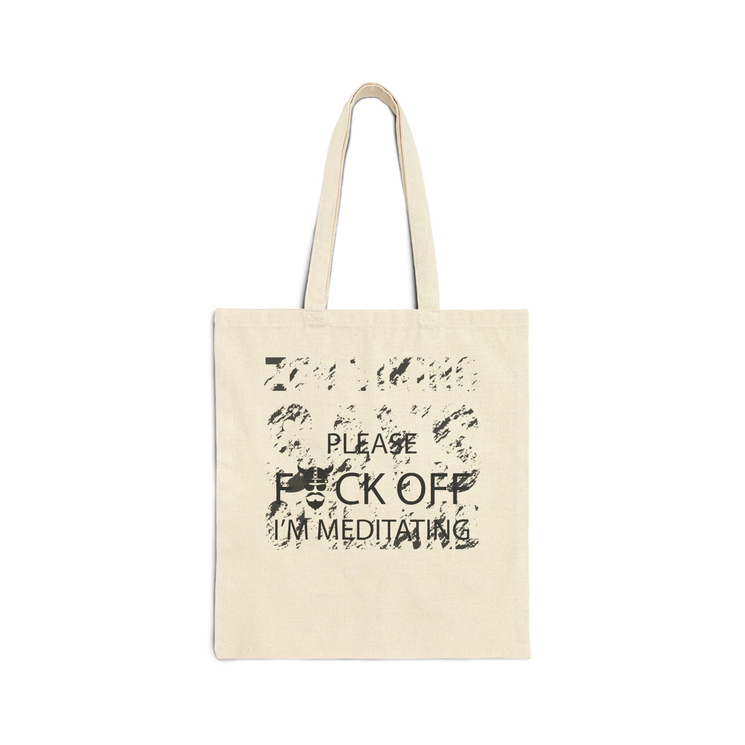 Meditation Cotton Canvas Tote Bag