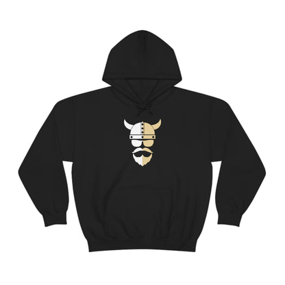 ZV White Half Heavy Blend™ Hooded Sweatshirt - THE ZEN VIKING