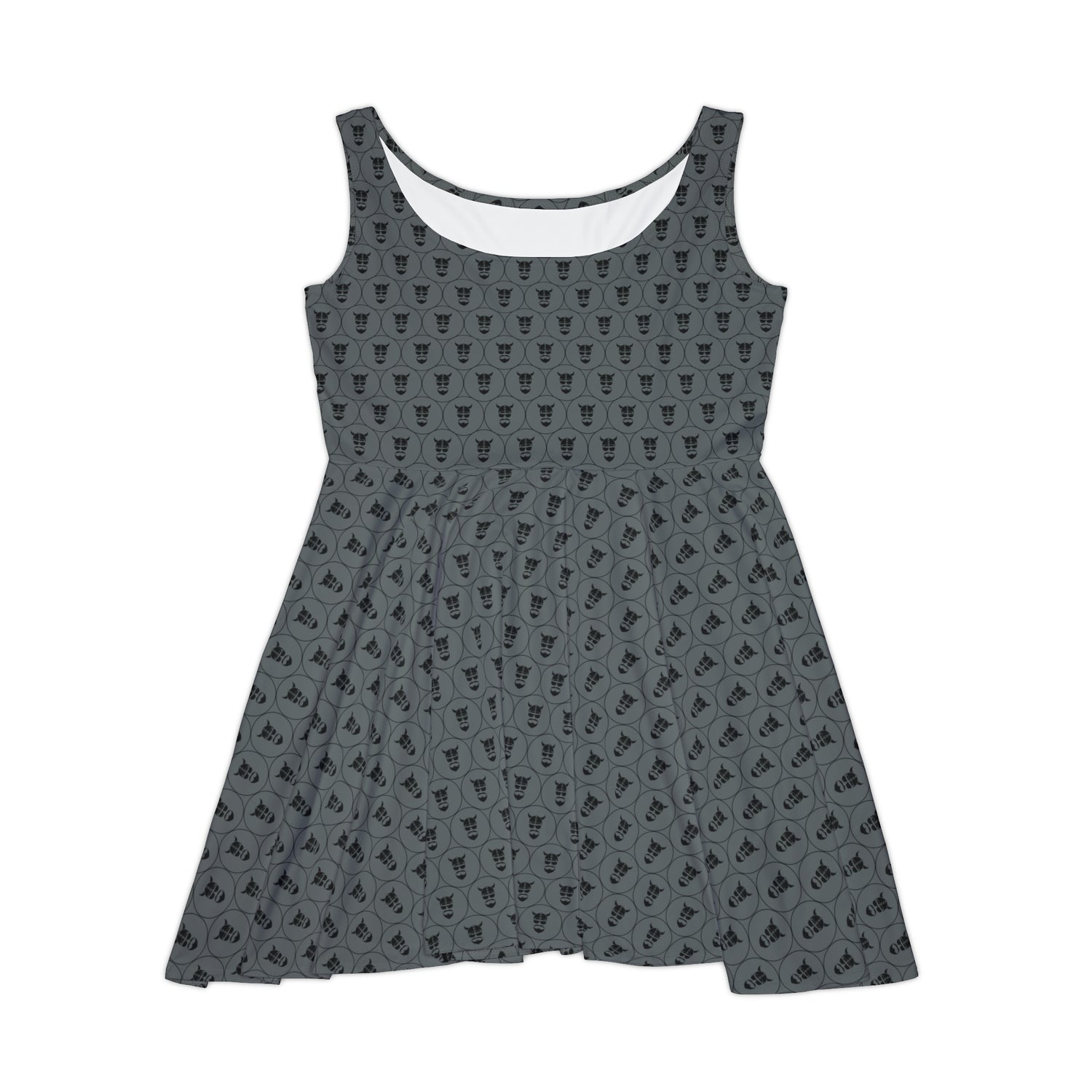 ZV Charcoal Black Label Skater Dress - THE ZEN VIKING