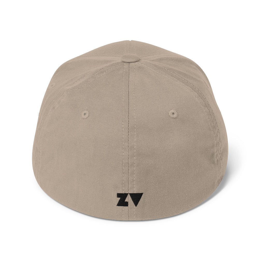 ZV Khaki Flex-Fit Structured Hat - THE ZEN VIKING