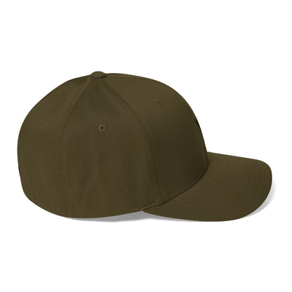 ZV Olive Flex-Fit Structured Hat - THE ZEN VIKING