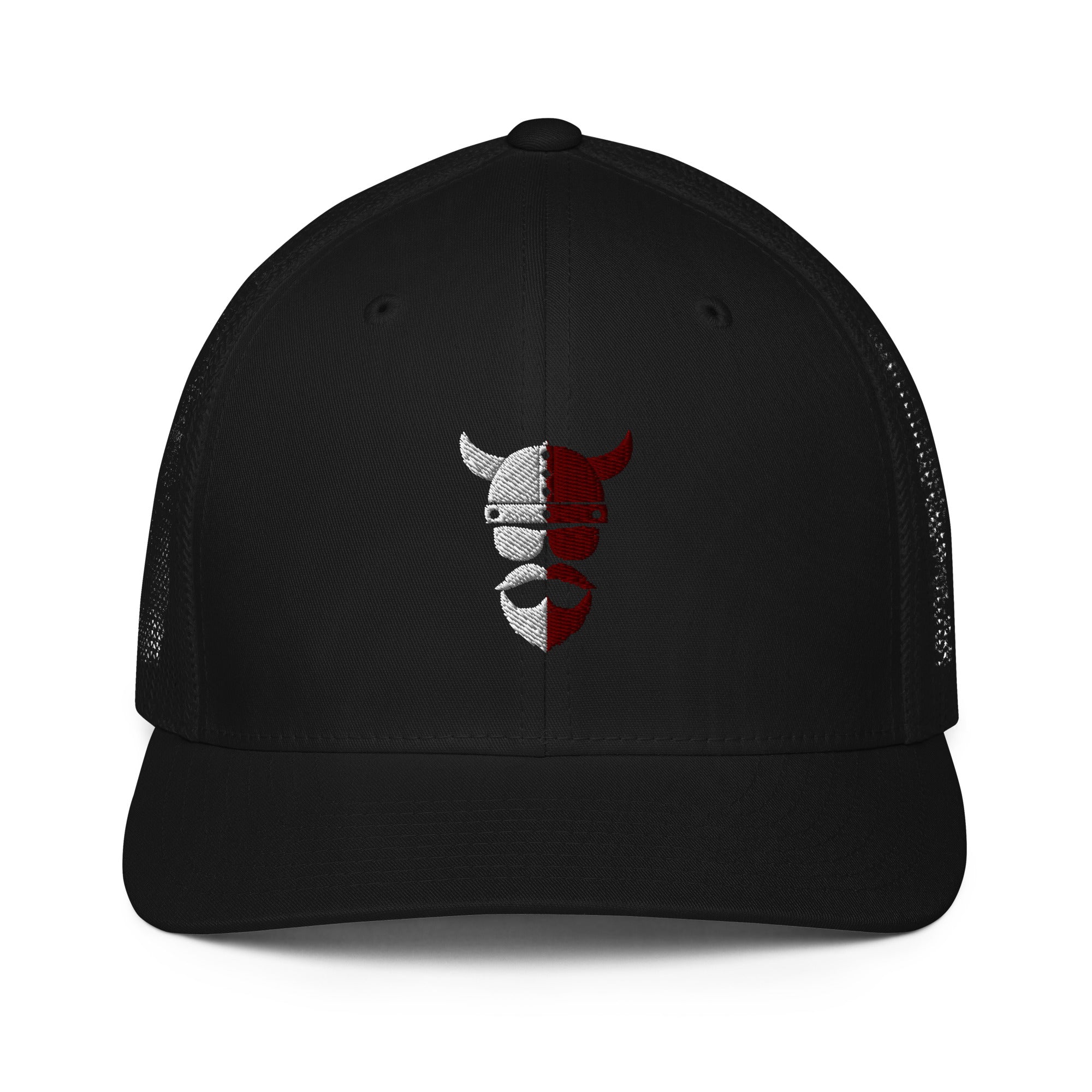 ZV W Harvey Red Flex-Fit Trucker Hat - THE ZEN VIKING