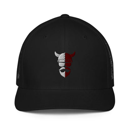 ZV W Harvey Red Flex-Fit Trucker Hat - THE ZEN VIKING